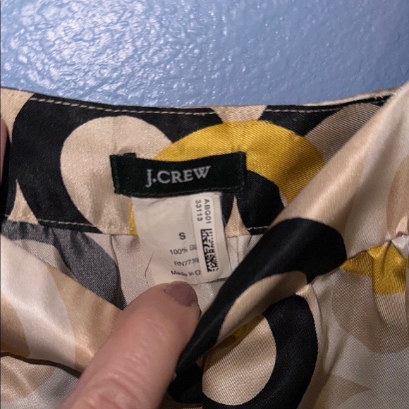 J Crew Silk Stylish Women's Top with Chain Pattern - small. B4 - Picture 3 of 4